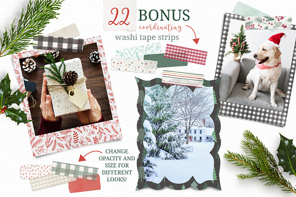 Holiday Frames, Papers & Washi Tape in Objects - product preview 2