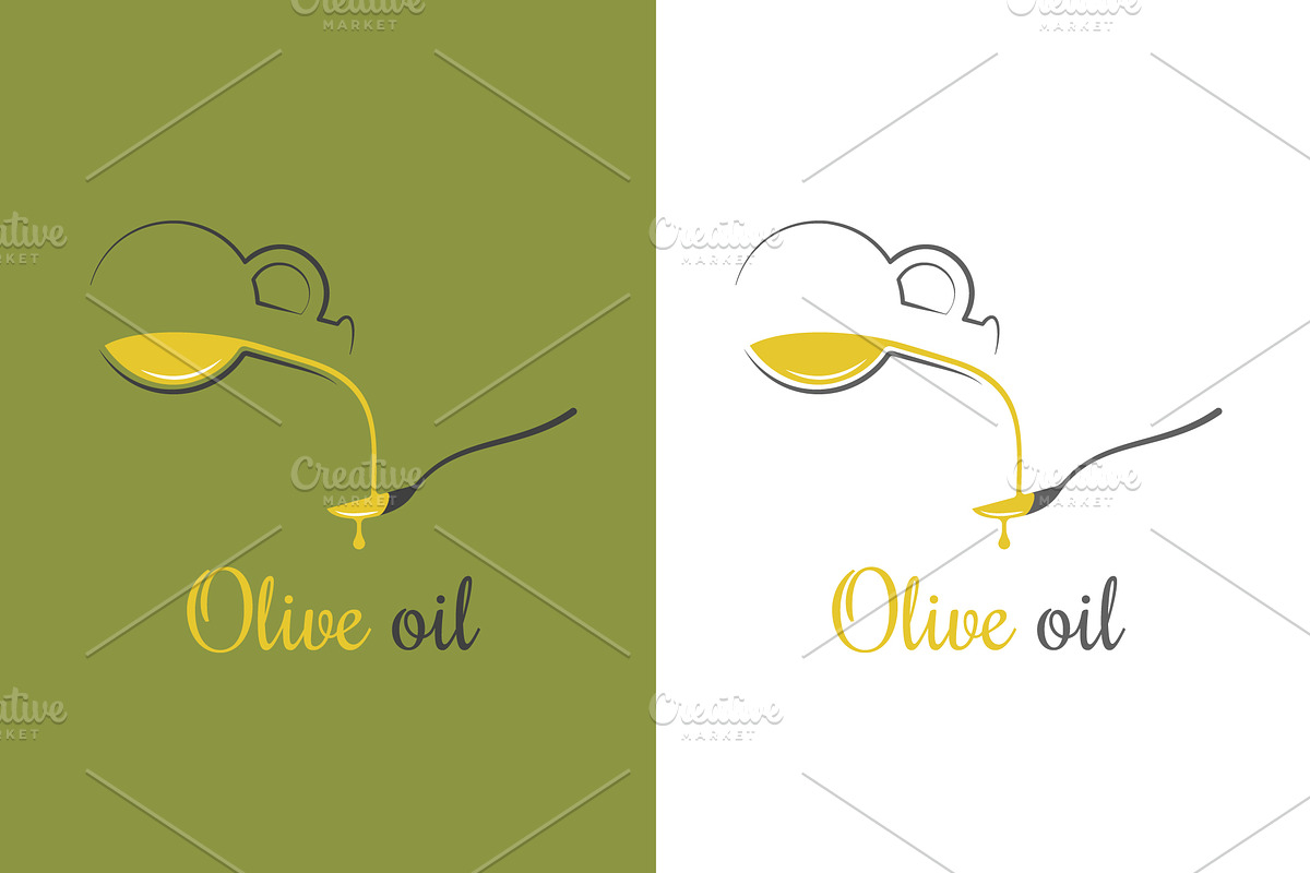 Olive oil drop. Pouring oil on spoon in Objects - product preview 8