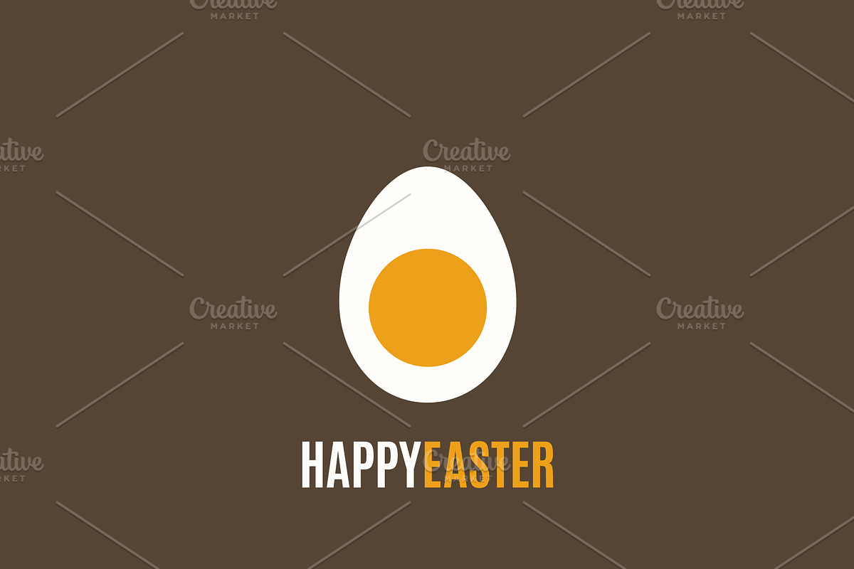 Easter egg simple design background in Objects - product preview 8