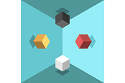 Isometric cubes, chaos concept