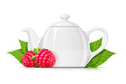 Raspberry tea. Fresh organic herbal.