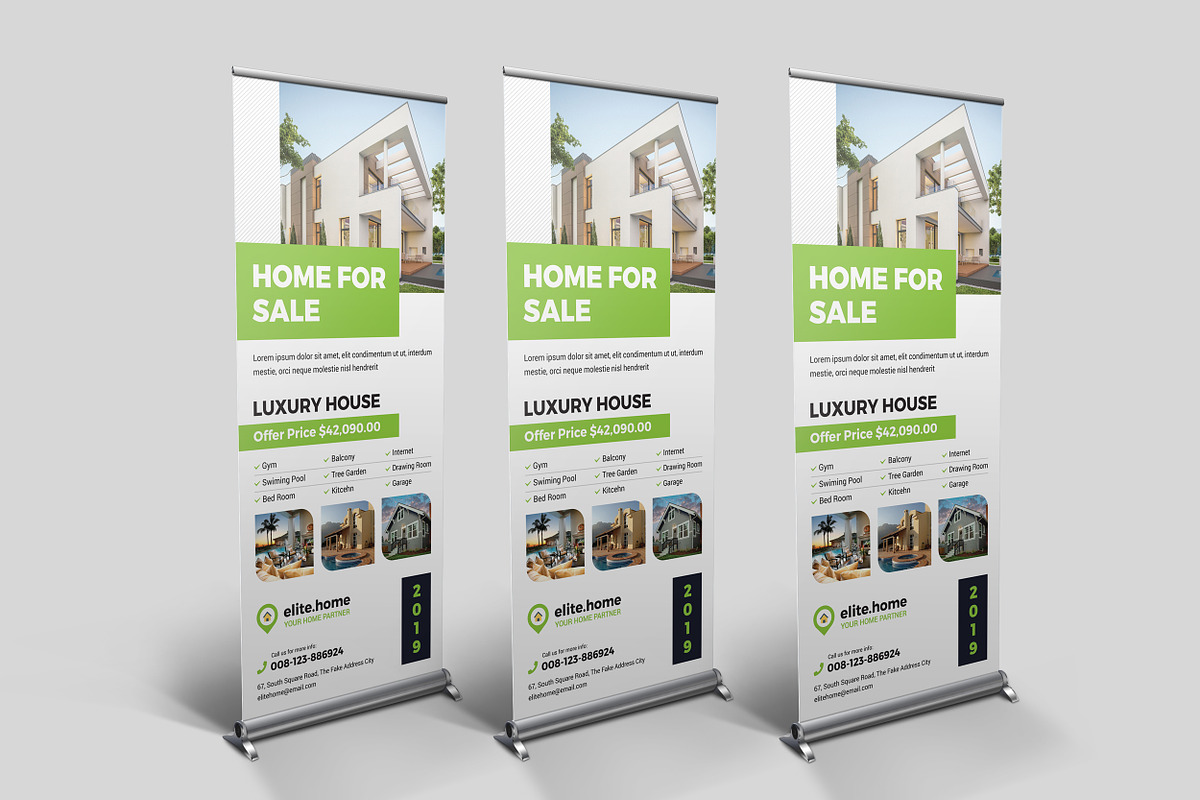 Real Estate Roll-Up Banner in Flyer Templates - product preview 8