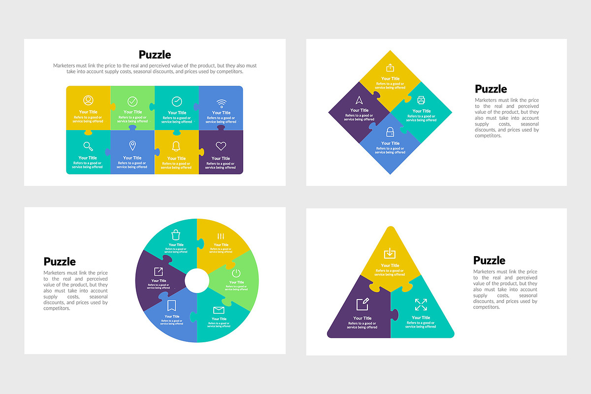 Puzzle Infographics Template in Keynote Templates - product preview 8