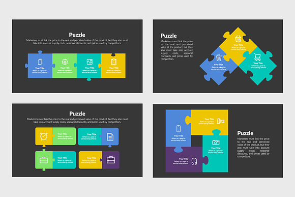 Puzzle Infographics Template in Keynote Templates - product preview 2