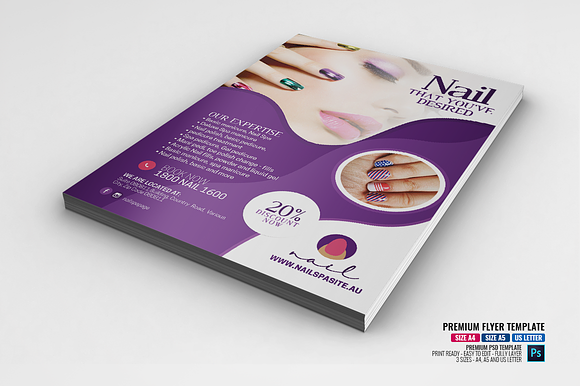 Nail Salon Creative  Flyer in Flyer Templates - product preview 1