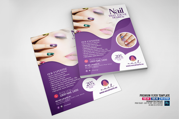 Nail Salon Creative  Flyer in Flyer Templates - product preview 2