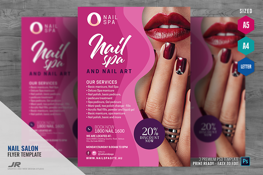 Nail Care and Spa Flyer in Flyer Templates - product preview 8