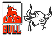 Bull symbol - vector illustration