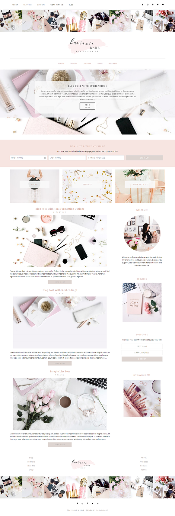 Business Babe WordPress Theme in WordPress Blog Themes - product preview 3