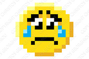 Emoticon Face Pixel Art 8 Bit Icon