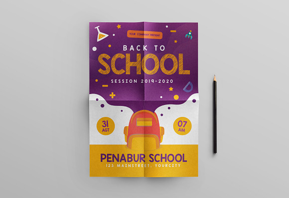 Back to School Flyer in Flyer Templates - product preview 2