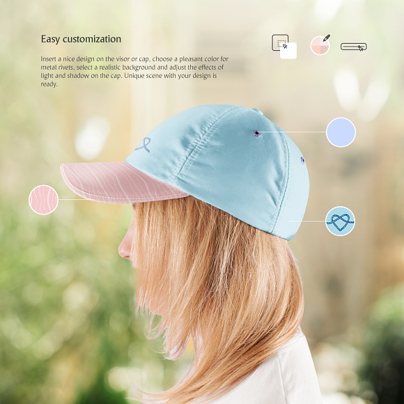 Baseball Cap Mockup in Product Mockups - product preview 3