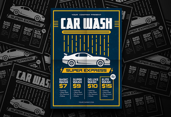 Car Wash Flyer in Flyer Templates - product preview 2