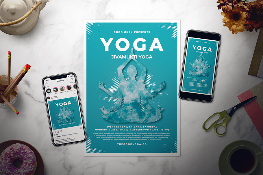 Zen Yoga Flyer Set in Flyer Templates - product preview 8