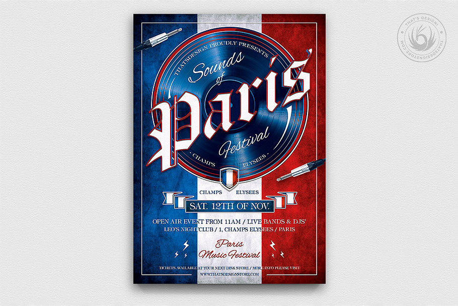 Sounds of Paris Flyer Template