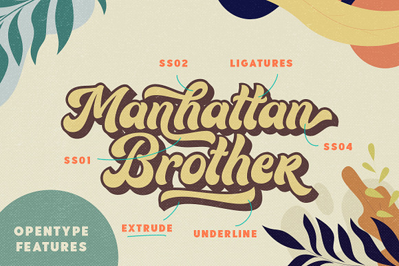 Routhers Retro + Extrude in Script Fonts - product preview 1