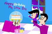 Birthday a Little Boy - Illustration