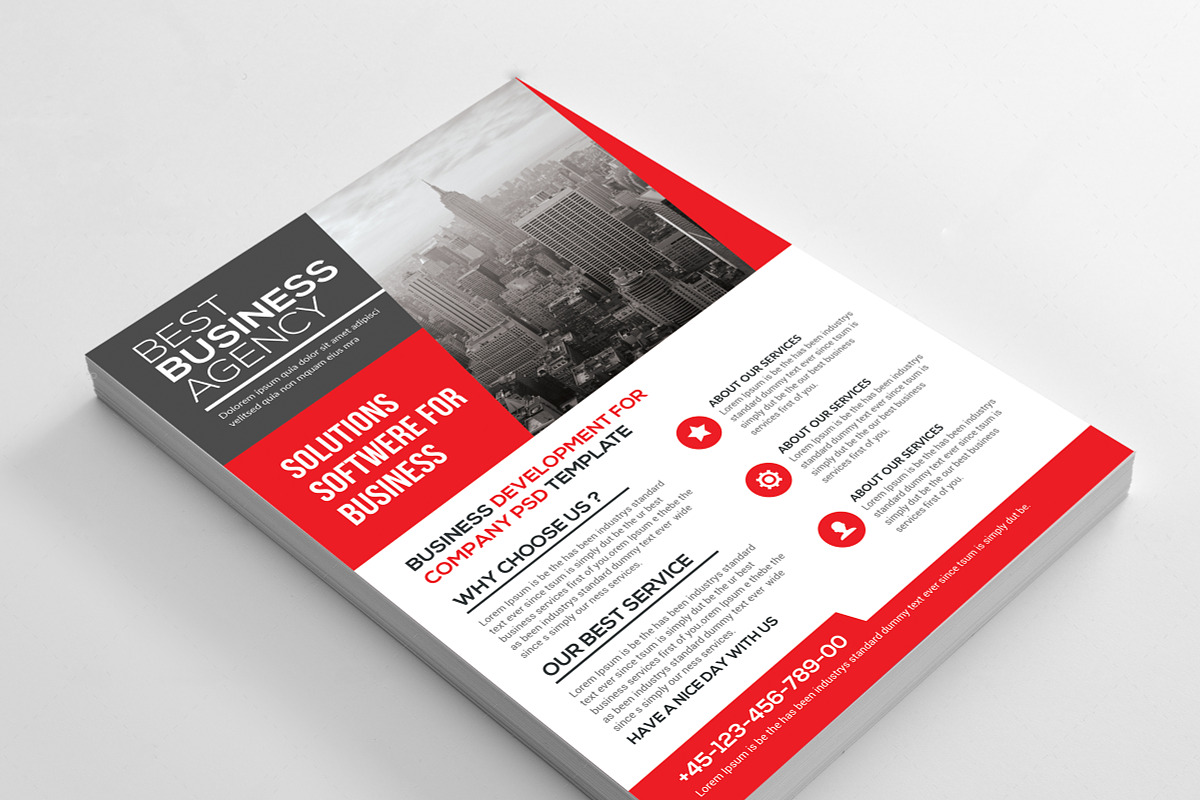 Corporate Business Agency Flyer in Flyer Templates - product preview 8