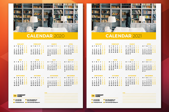 Wall Calendar 2020 in Stationery Templates - product preview 4