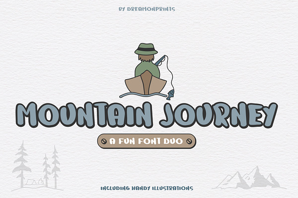 Mountain Journey - a Fun Font Duo