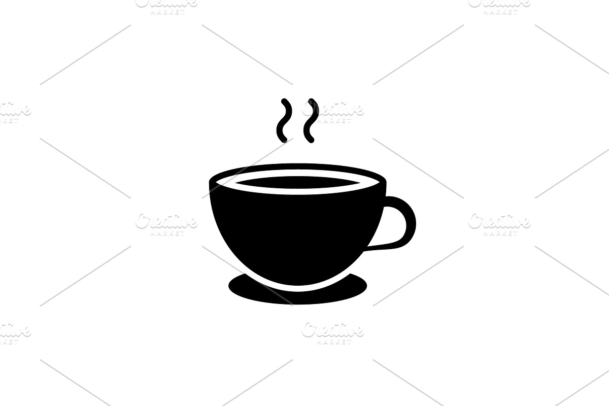 Cup of coffee black icon in Icons - product preview 8
