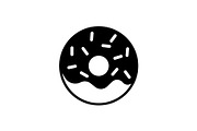 Doughnut black icon