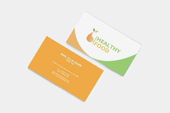Healthy Food Business Card in Business Card Templates - product preview 1