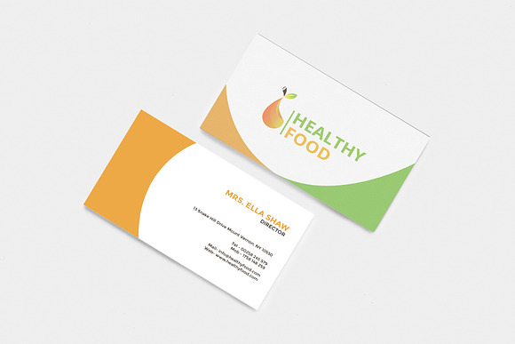 Healthy Food Business Card in Business Card Templates - product preview 2