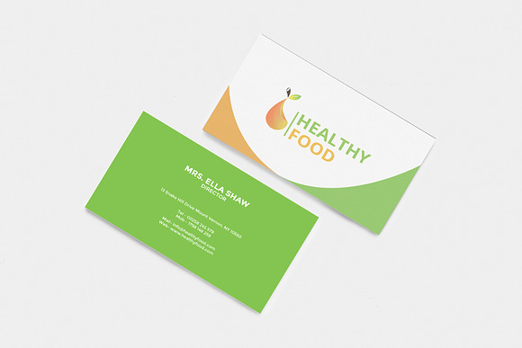 Healthy Food Business Card in Business Card Templates - product preview 3