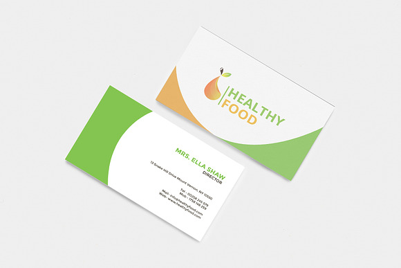 Healthy Food Business Card in Business Card Templates - product preview 4