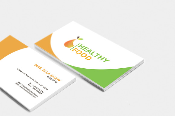 Healthy Food Business Card in Business Card Templates - product preview 5