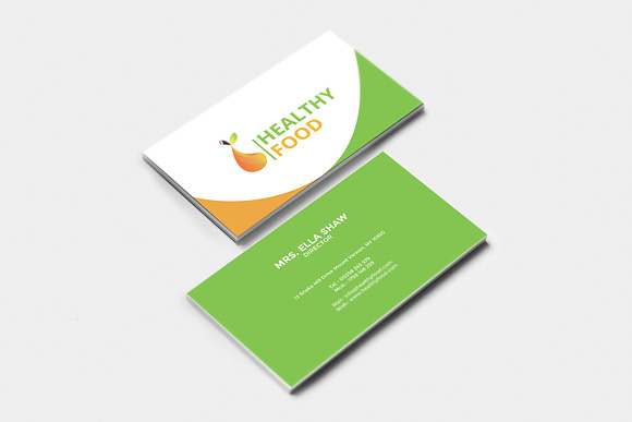 Healthy Food Business Card in Business Card Templates - product preview 6