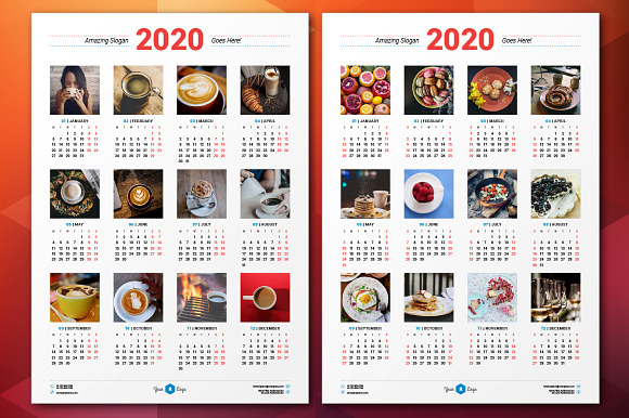 Calendar Poster 2020 in Stationery Templates - product preview 1