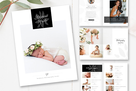 12-Page Newborn Photography Magazine in Magazine Templates - product preview 4