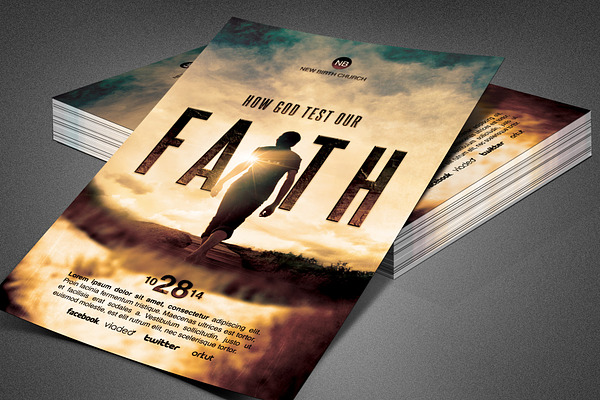 How God Test Our Faith Church Flyer
