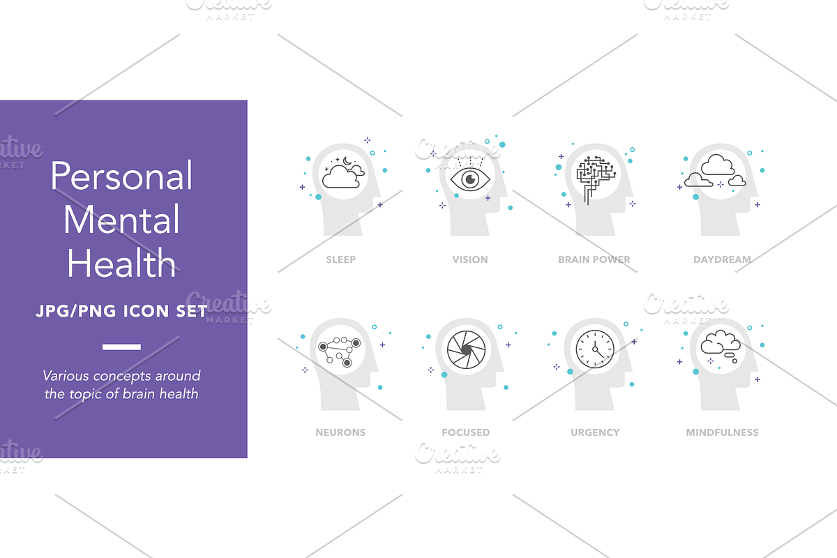 Personal Mental Health Icons Images in Icons - product preview 8
