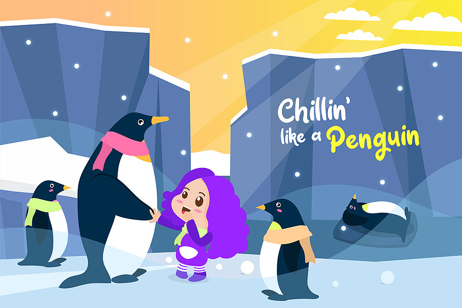 Chillin Penguin - Illustration in Illustrations - product preview 8