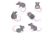 Set of rats characters