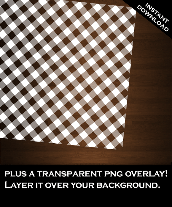 Digital Papers Gingham + DIY Overlay in Patterns - product preview 1