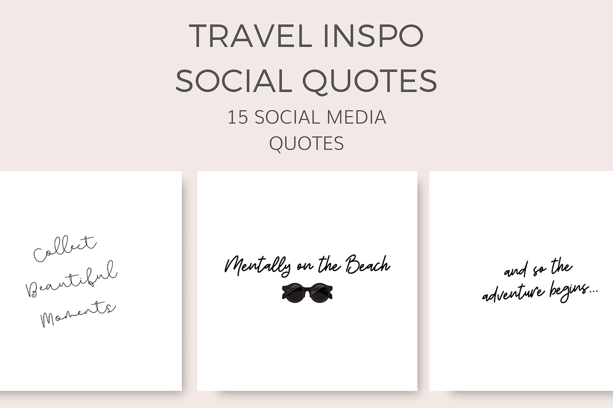 Travel Inspo Quotes (15 Images) in Instagram Templates - product preview 8