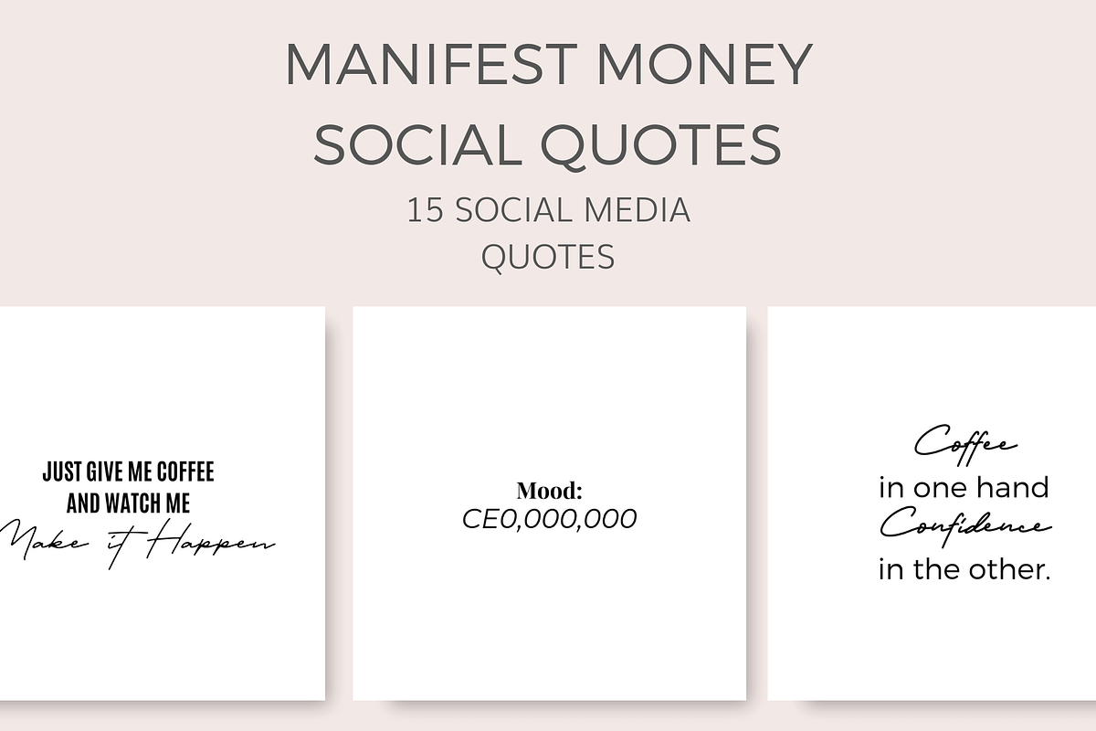 Manifest Money Quotes (15 Images) in Instagram Templates - product preview 8