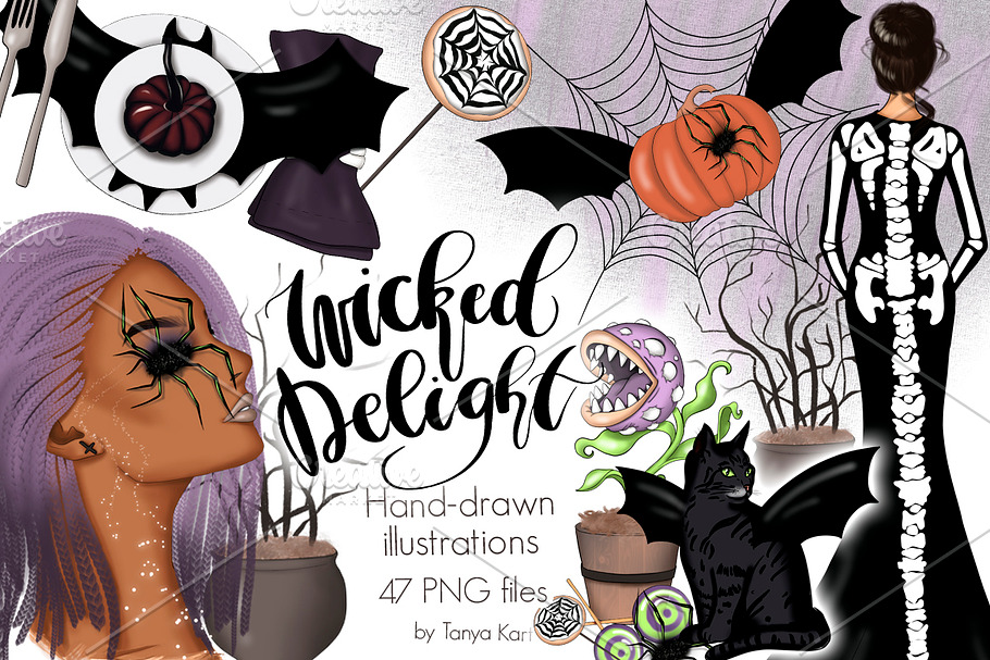 Wicked Delight Clipart & Patterns