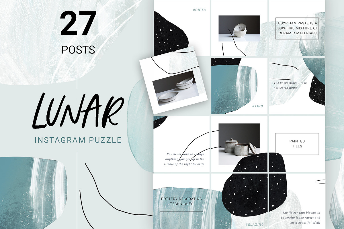 Abstract Instagram Puzzle Design in Instagram Templates - product preview 8
