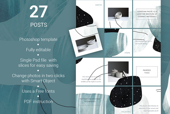 Abstract Instagram Puzzle Design in Instagram Templates - product preview 1