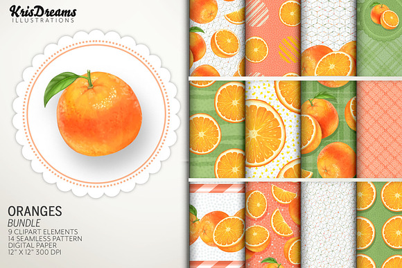 Oranges Graphics Bundle in Illustrations - product preview 6