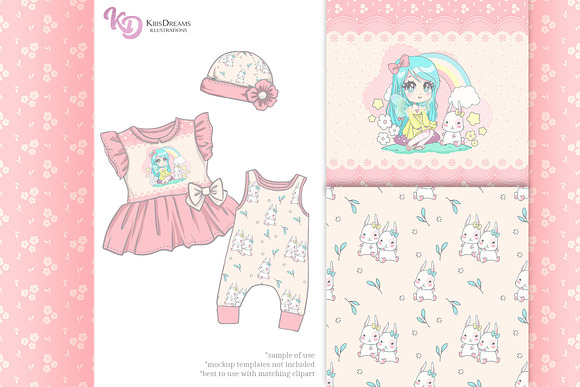 Kawaii Pixie Graphics Bundle in Illustrations - product preview 2