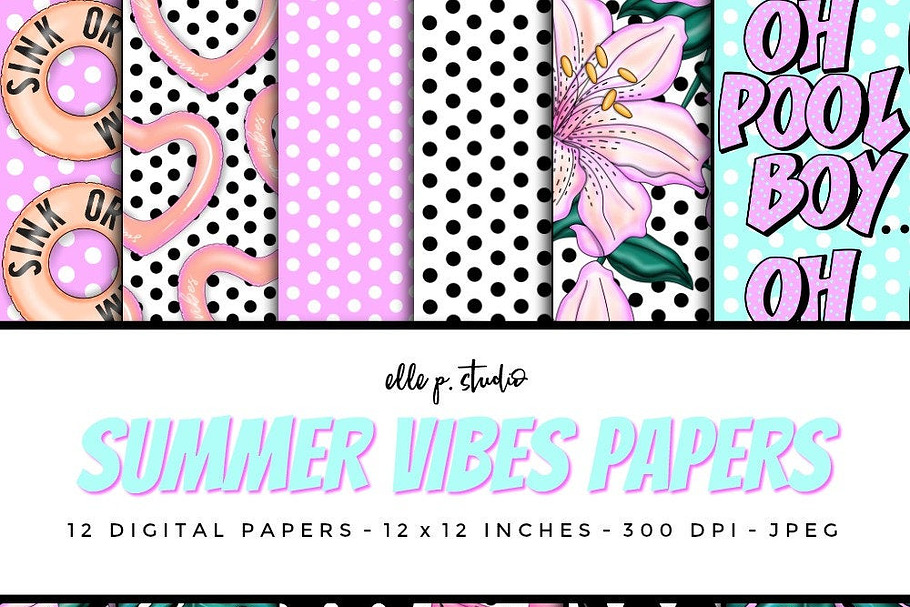 Summer Vibes Paper Set in Patterns - product preview 8