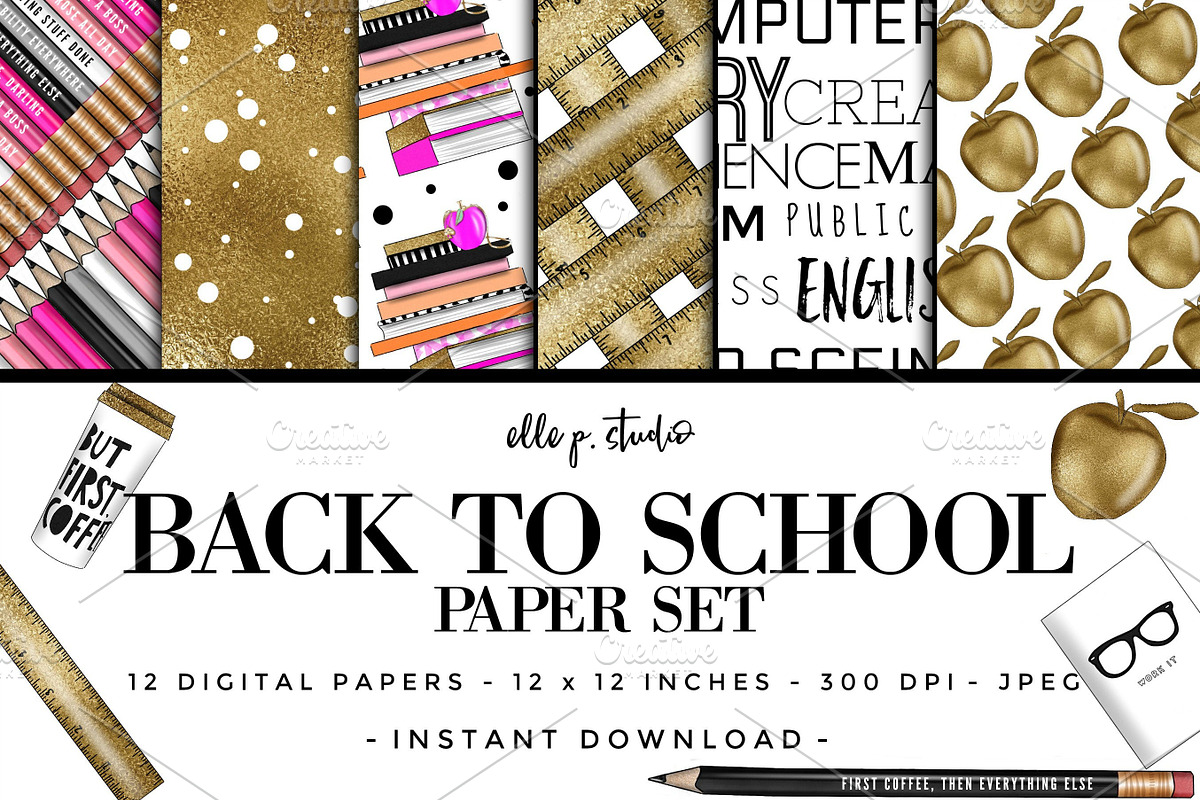 Back to School Paper Patterns in Patterns - product preview 8