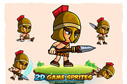 Spartan 2D Game Character Sprites