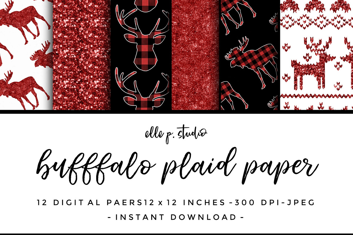 Buffalo Plaid Paper Patterns in Patterns - product preview 8